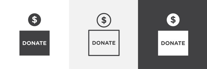 Donate vector icons collection graphic designs for ui designs