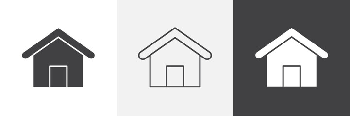 Home vector icons collection graphic designs for ui designs