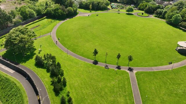Aerial view of Larne Town Park Lady Dixon Park Larne Town Co Antrim Northern Ireland