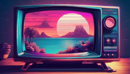 a television screen presents a glitched game effect with a pixelated texture in the background a retro television graphic design features a vhs digital pattern a signal error broadcast overlay