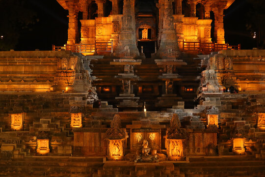 The Sun Temple of Modhera is a Hindu temple dedicated to the solar deity Surya located at Modhera village of Mehsana district, Gujarat, India.