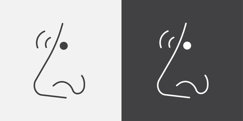 Nose pain vector icons collection graphic designs for ui designs