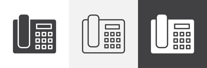 Office phone vector icons collection graphic designs for ui designs