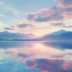 sunset over the lake