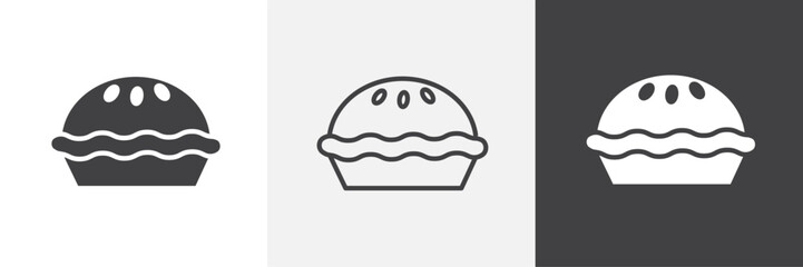 Pie vector icons collection graphic designs for ui designs