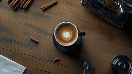 Coffee Shop Counter Overhead View
