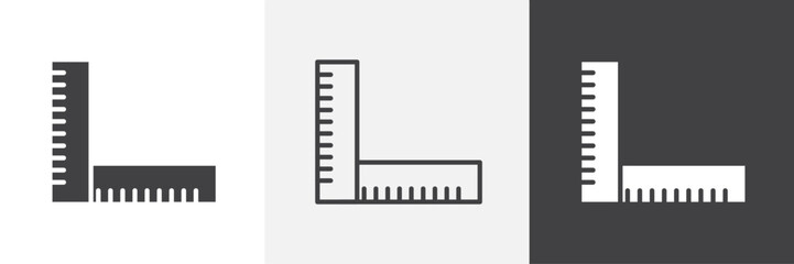 Ruler combined vector icons collection graphic designs for ui designs