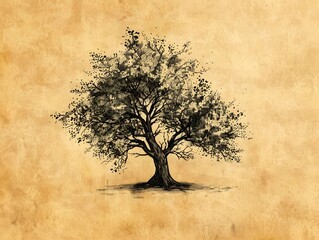 Vintage Nature Tree Art Artstyle sketch drawing