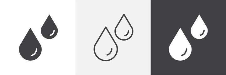 Water drop vector icons collection graphic designs for ui designs