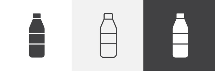 Water bottle vector icons collection graphic designs for ui designs