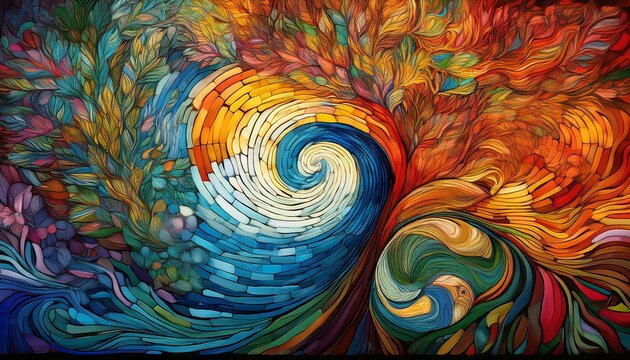 a mosaic of ideologies woven together by the threads of culture and history each piece contributing to the vibrant tapestry of society concept of cultural diversity generative ai