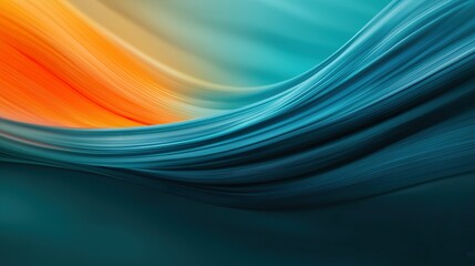 Teal and Orange Abstract Flow

