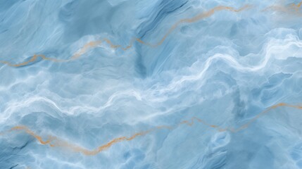 Obraz premium Light blue marble texture with soft white and orange veins, perfect for luxurious wall and floor designs