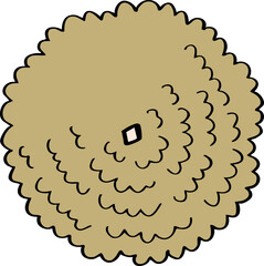 decoration hand drawn cartoon top view of tree illustration for landscape and architecture design.