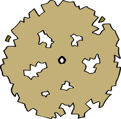 decoration hand drawn cartoon top view of tree illustration for landscape and architecture design.