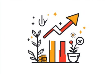 A clean minimalist icon of an upward arrow, symbolizing progress and advancement
