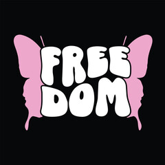 freedom streetwear design, typography design