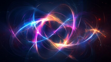 Fototapeta premium Abstract Cosmic Energy Flow with Vibrant Glowing Trails