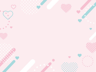 ポップ なバレンタイン・ハート　バナー背景