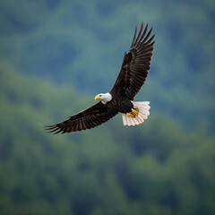 Obraz premium american bald eagle in flight