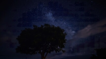 Fototapeta premium Milky Way Galaxy: Stunning Night Sky View 