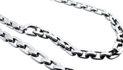 Chain Chrome material silver chain jewelry png