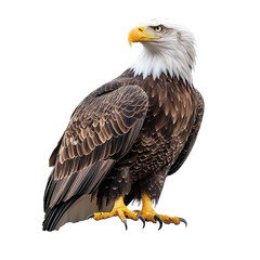 Obraz premium American bald eagle isolated on transparent background