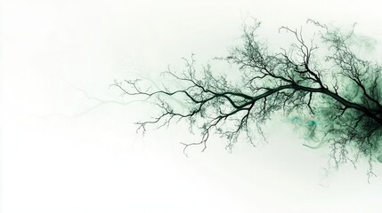 a glowing vine spell with magical green tendrils, fantasy magic element, ethereal tones, isolated on white background