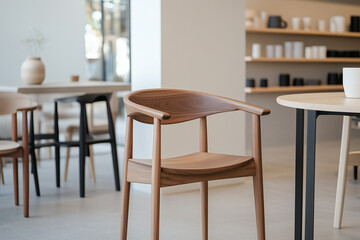 Elegant Wooden Chair in Minimalist Setting