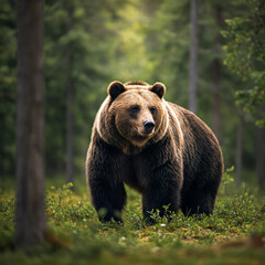 Fototapeta premium brown bear in the forest