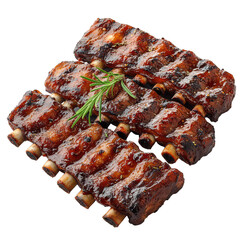 BBQ Ribs isolated on transparent background