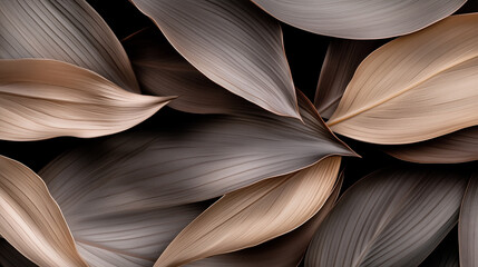 Tropical Leaves texture pattern in gradient chocolate color,concept nature background