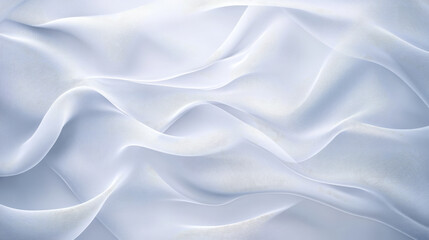 Fototapeta premium Soft, flowing white fabric creates elegant and serene background, perfect for various design projects. delicate texture adds touch of sophistication and calmness