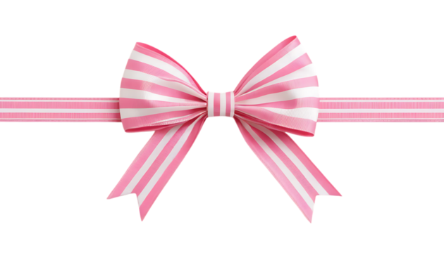 Coquette stripes bow ribbon illustration pink accessories png
