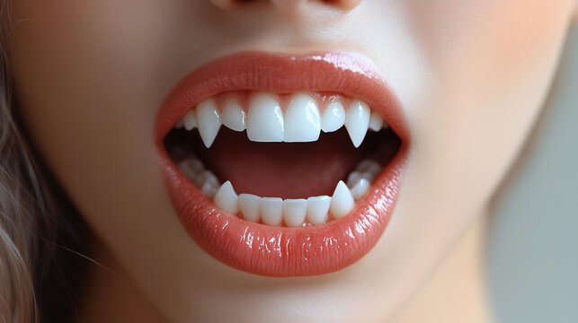mouth teeth girl vampire clicks