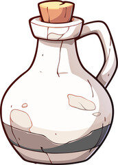 Antique Jug Illustration, Vintage Style, Brown, Artistic Concept.