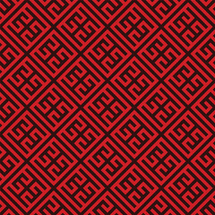 Vector geometric ornament in ethnic style. Abstract seamless pattern with EPS 10. Simple modern background texture. Repeat geo design