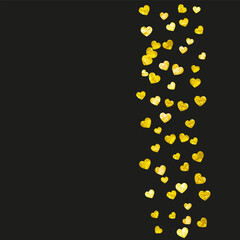 St Valentine Sale Texture. Beautiful Design For Celebration. Wedding Frame. Yellow Art Splatter. Holiday Banner For Woman. Gold Romance Sparkle. Golden St Valentine Sale Texture.