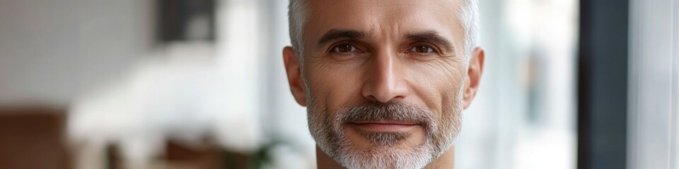 Obraz premium Portrait of a man with a full beard, perfect for editorial or commercial use