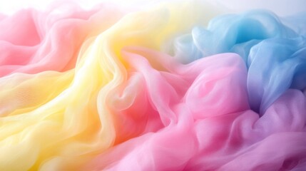 Obraz premium Pastel Rainbow Fabric Draped Texture