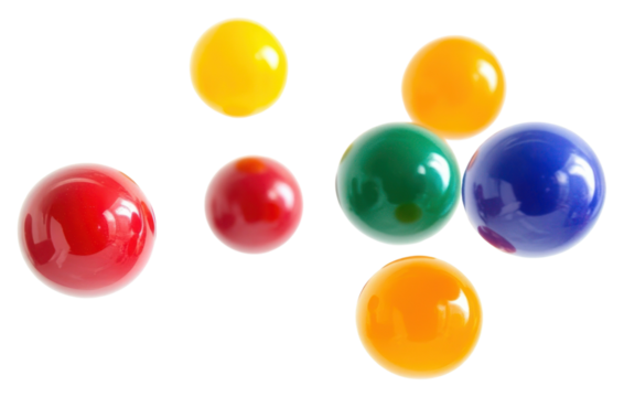 PNG Toy balls border floating round toys.