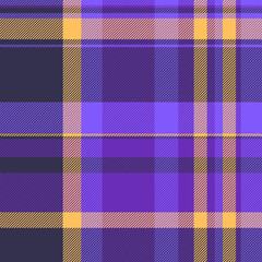 Xmas texture tartan vector, abstract plaid fabric check. Halftone seamless textile pattern background in indigo and violet colors.