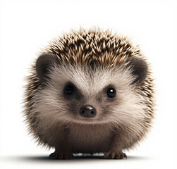Obraz premium hedgehog on white background