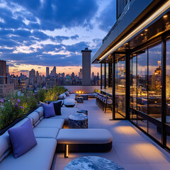 Obraz premium Chic Rooftop Lounge