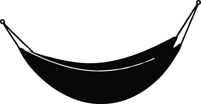 black hammock on white background clip art preview