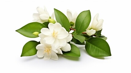 Obraz premium Isolated Jasmine Flower on White Background