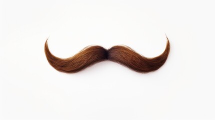 Elegant Moustache Isolated on White Background