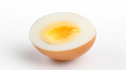 Isolated Boiled Egg on White Background