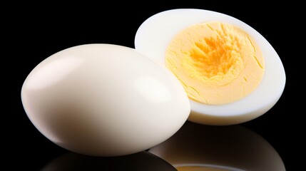 Boiled Egg Isolated White Background