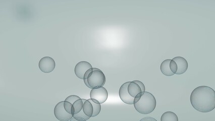 soap bubbles on blue background 